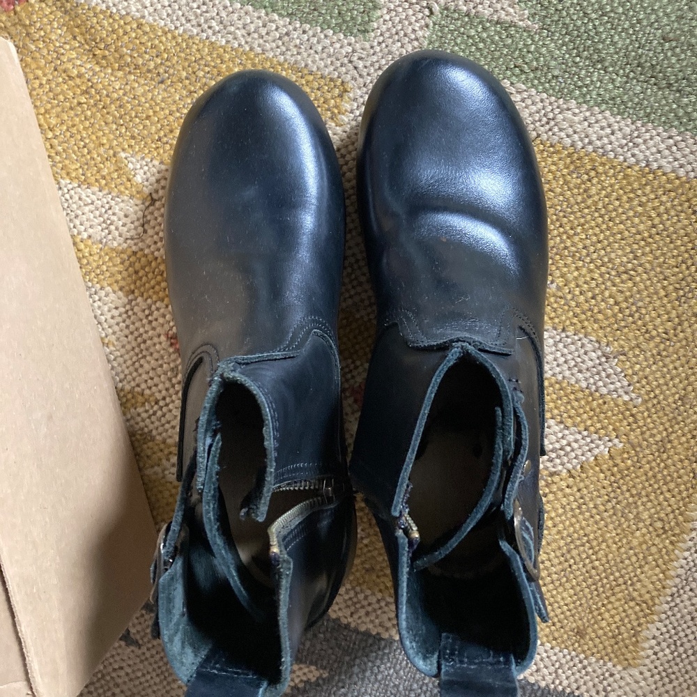 No. 6 Clog Buckle Boot Size 39 With Shearling Ins… - image 6